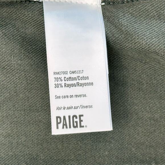 PAIGE Men's Small Reg Fit Scout Denim Trucker Jacket in Vintage Pine - Picture 6 of 9